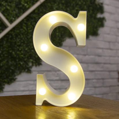 Alphabet Letter LED Lights Luminous Number Lamp Battery Warm Night Light for home Wedding Birthday Christmas party Decoration