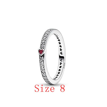 White Series Clear Stone Heart Clip Charm Fit Original 925 Sterling Silver Plated Bracelet Beads DIY Women Jewelry Gift Making