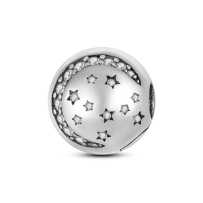 925 Silver Color Star Moon Heart Safety Chain CZ Beads Angle Wing Pendant Fit Bangle Charms Bracelet DIY Women Original Jewelry