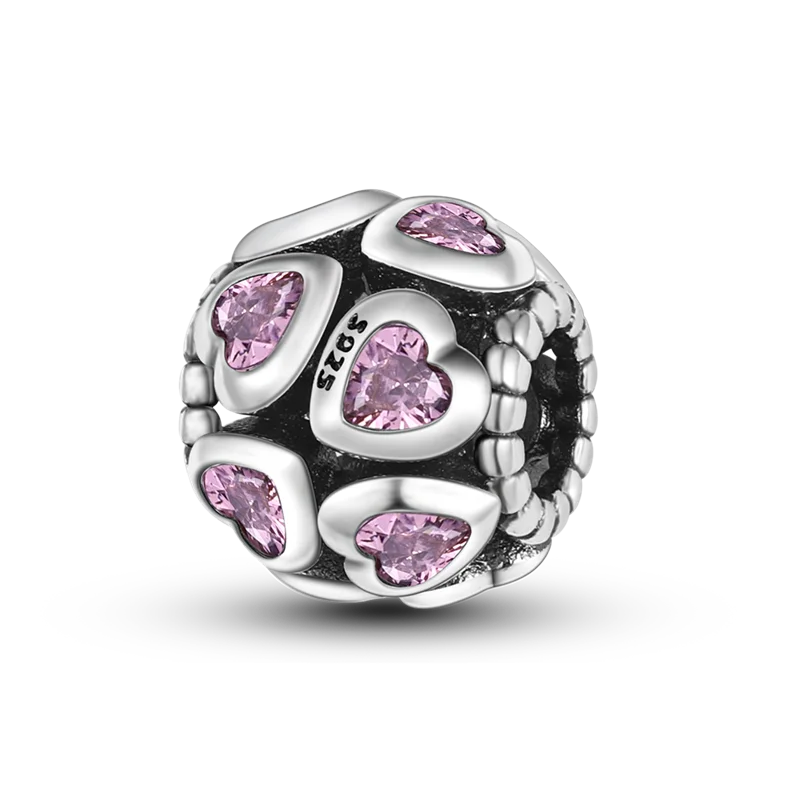 Original Breloque Charms Silver 925 Sparkling CZ Zircon Charm Beads fit plata de ley Original Bracelet DIY