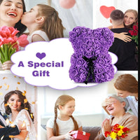 1pc Artificial Rose Bear Flower a Gift for Women Christmas Valentine's Day Birthday Anniversary