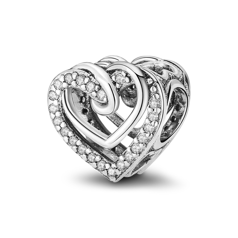 Original Breloque Charms Silver 925 Sparkling CZ Zircon Charm Beads fit plata de ley Original Bracelet DIY