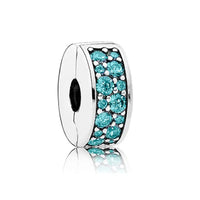 New Classic Shiny Love Stars Clip Beads Pendant Fit Original Pandora Bracelet DIY Jewelry Clasp Charm 925 Sterling Silver plated