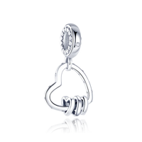 925 Silver Color Star Moon Heart Safety Chain CZ Beads Angle Wing Pendant Fit Bangle Charms Bracelet DIY Women Original Jewelry