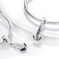 925 Silver Color Star Moon Heart Safety Chain CZ Beads Angle Wing Pendant Fit Bangle Charms Bracelet DIY Women Original Jewelry