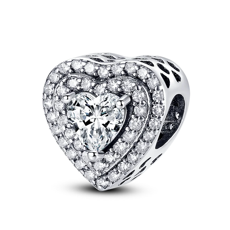 Original Breloque Charms Silver 925 Sparkling CZ Zircon Charm Beads fit plata de ley Original Bracelet DIY