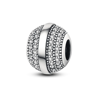 Original Breloque Charms Silver 925 Sparkling CZ Zircon Charm Beads fit plata de ley Original Bracelet DIY