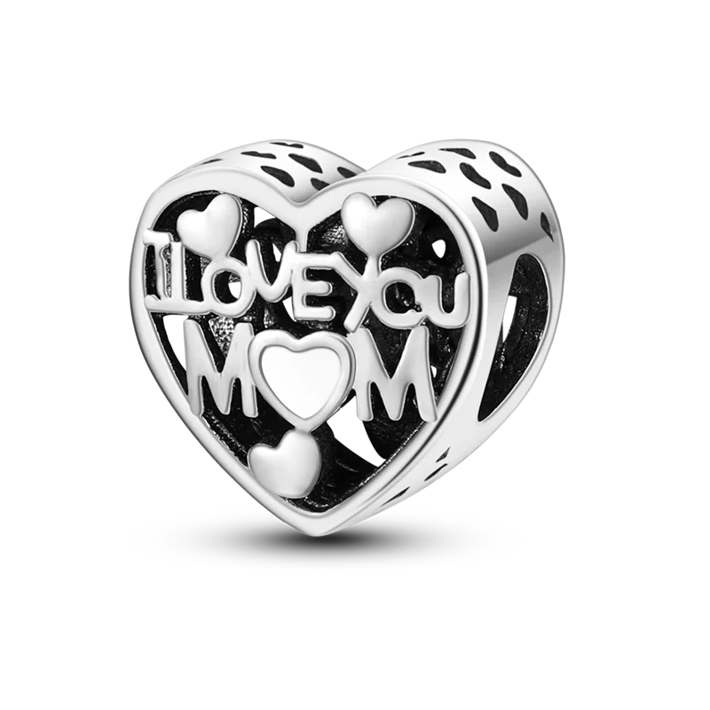 925 Silver Color Star Moon Heart Safety Chain CZ Beads Angle Wing Pendant Fit Bangle Charms Bracelet DIY Women Original Jewelry