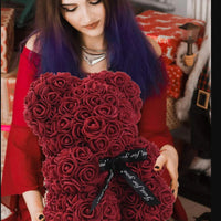1pc Artificial Rose Bear Flower a Gift for Women Christmas Valentine's Day Birthday Anniversary